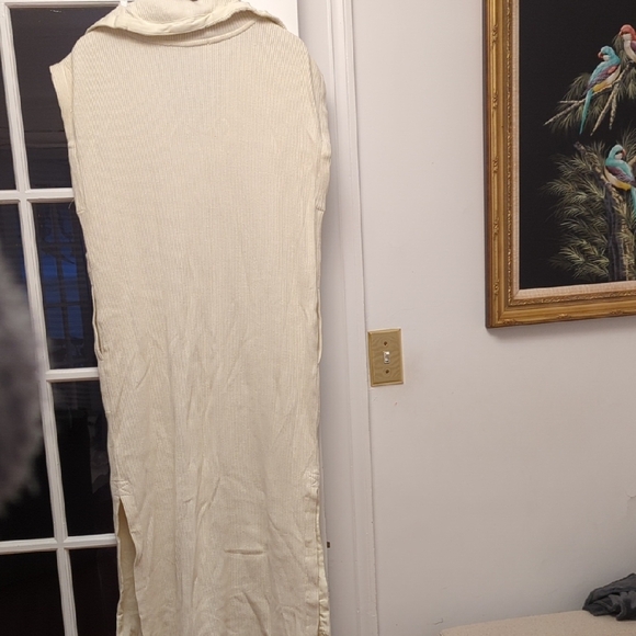FP Beach By Free People Cream Ribbed Maxi Dress Size Small - Picture 10 of 15